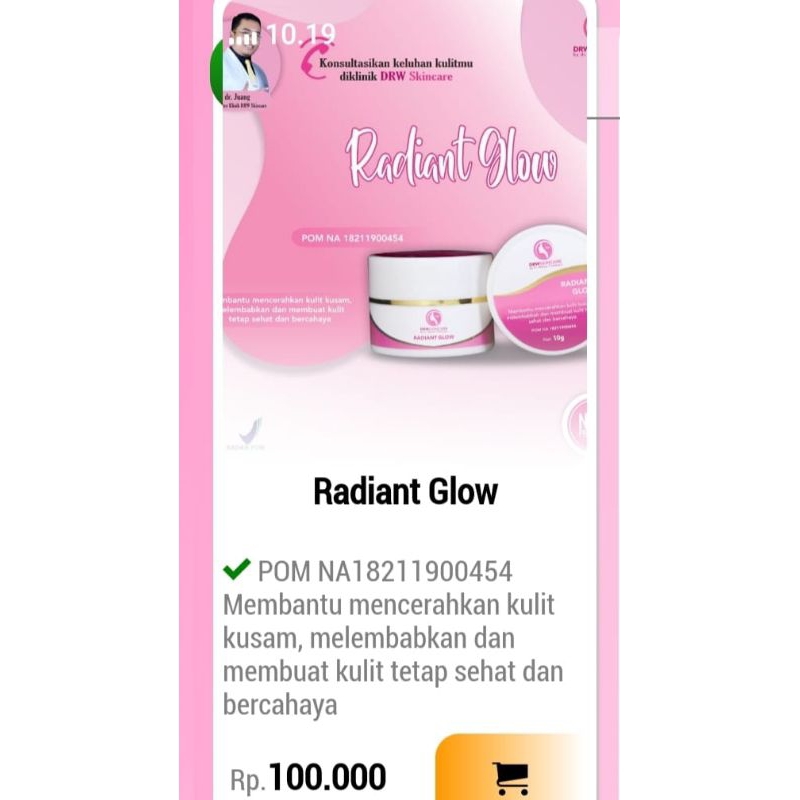 cream malam drw skincare