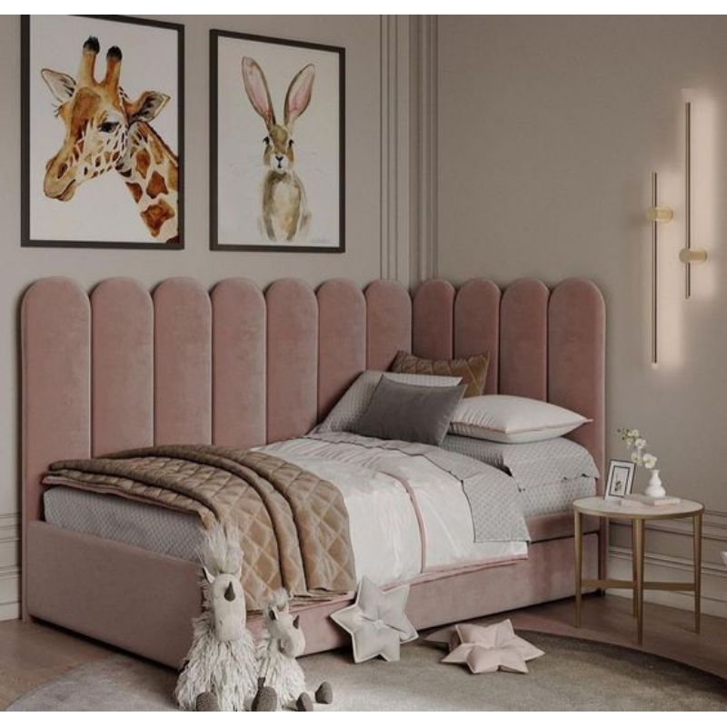 Headboard Beludru, Headboard bed foam, headboard Wall panel, hiasan dinding kamar anak