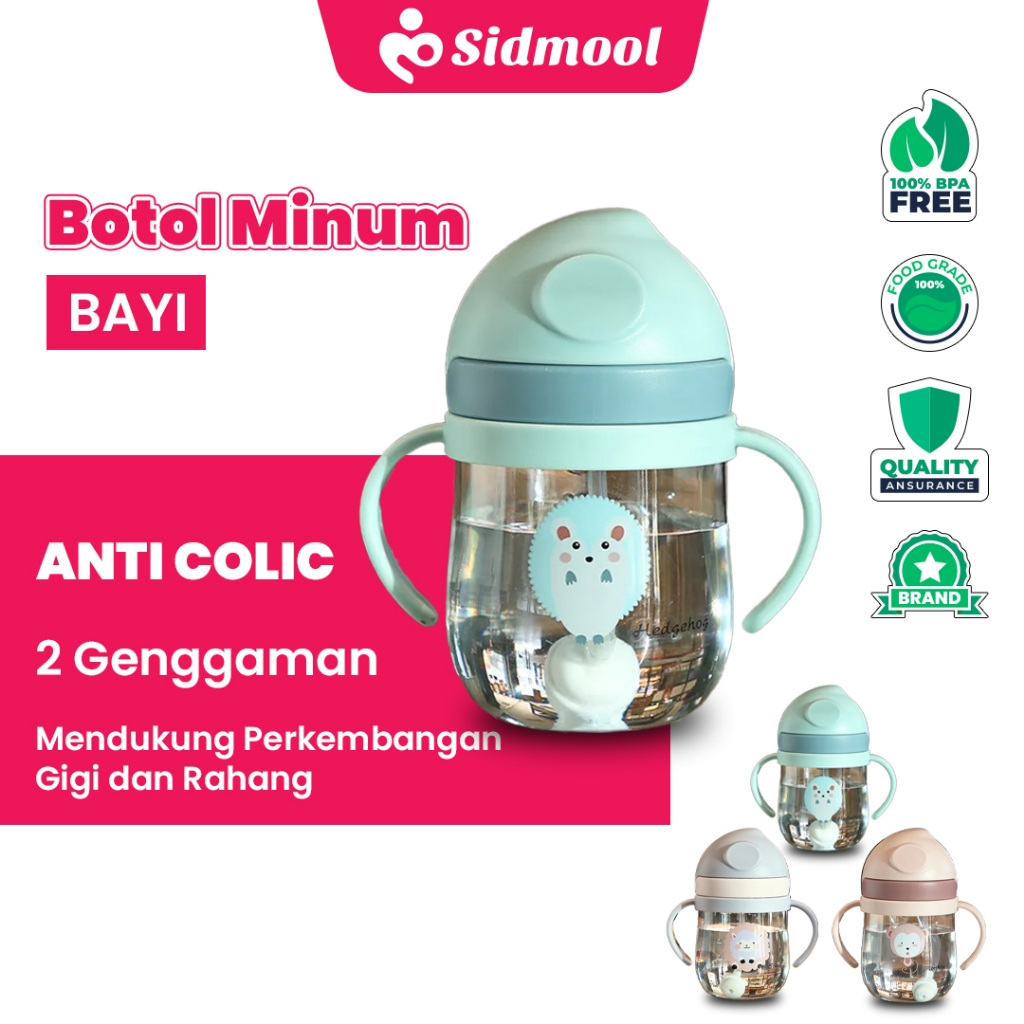 SIDMOOL Botol Minum Bayi Gelas Anak Balita Training Cup Baby 280ml