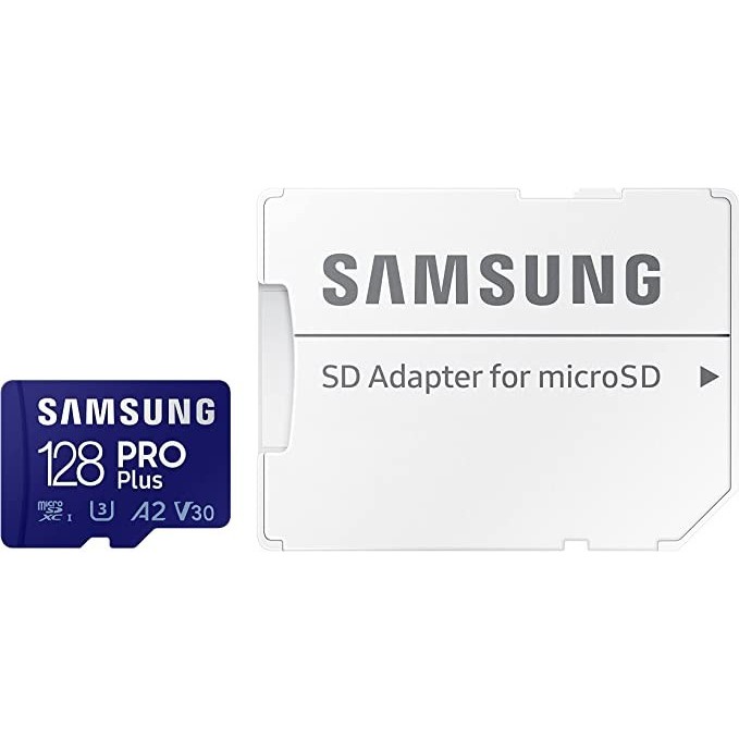 MicroSD Samsung 128GB -  256GB - 512GB PRO PLUS 180MBps with Adaptor