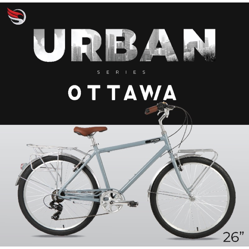 Sepeda Urban Hybrid Commuter Bike 26 Element Ottawa