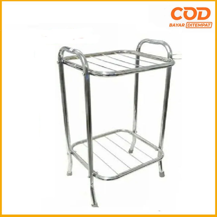 rak dinpenser besi murah Rak dispenser besi susun 2 / rak serbaguna / rak dispenser besi promo