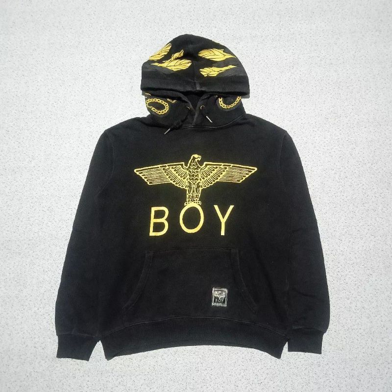 sweater Hoodie boy london big logo hitam