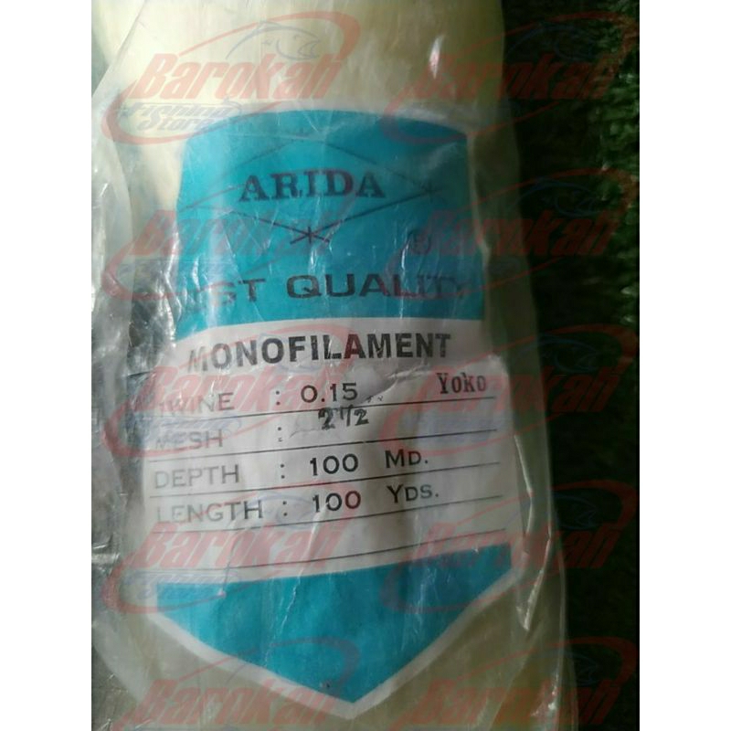 Jaring ikan Arida 0,15 100/100 ; Bahan Jala Arida 0,15 100/100 ; Jaring Senar Arida ; Jaring Pukat I