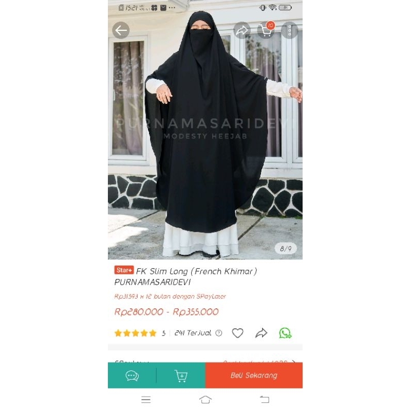 fk french khimar slim by purnamasaridevi