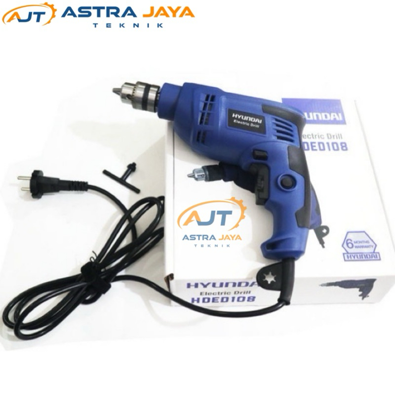 Hyundai HDED108 Mesin Bor Listrik 10mm Bolak Balik Electric Drill