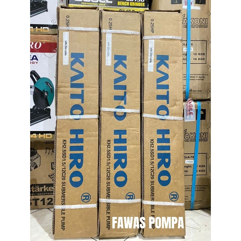 PompaSatelit/Submersible 0,25HP 2,5"KAITO HIRO Komplit kabel 20M+Control Box
