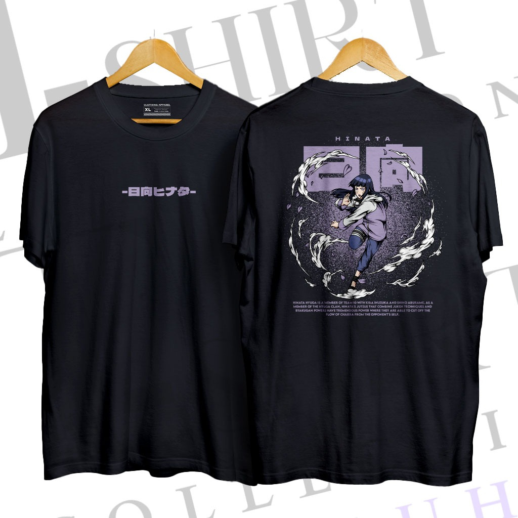 Kaos Distro Pria Sablon DTF NARUTO HINATA HYUGA BYAKUGAN Kaos Anime Karakter Naruto T-Shirt collecti