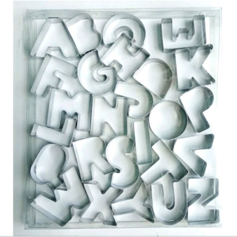 Cetakan Huruf alphabet Bahan Stainless  /. Cetakan Biskuit Cutter