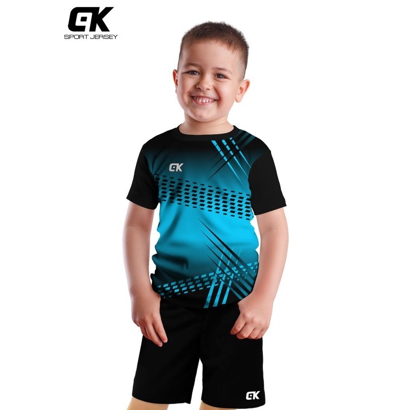Cod Baju Bola Anak Anak Setelan Kaos Bola Anak 1 Set Jersey bola anak laki usia 6 -12 tahun Kaos Bol