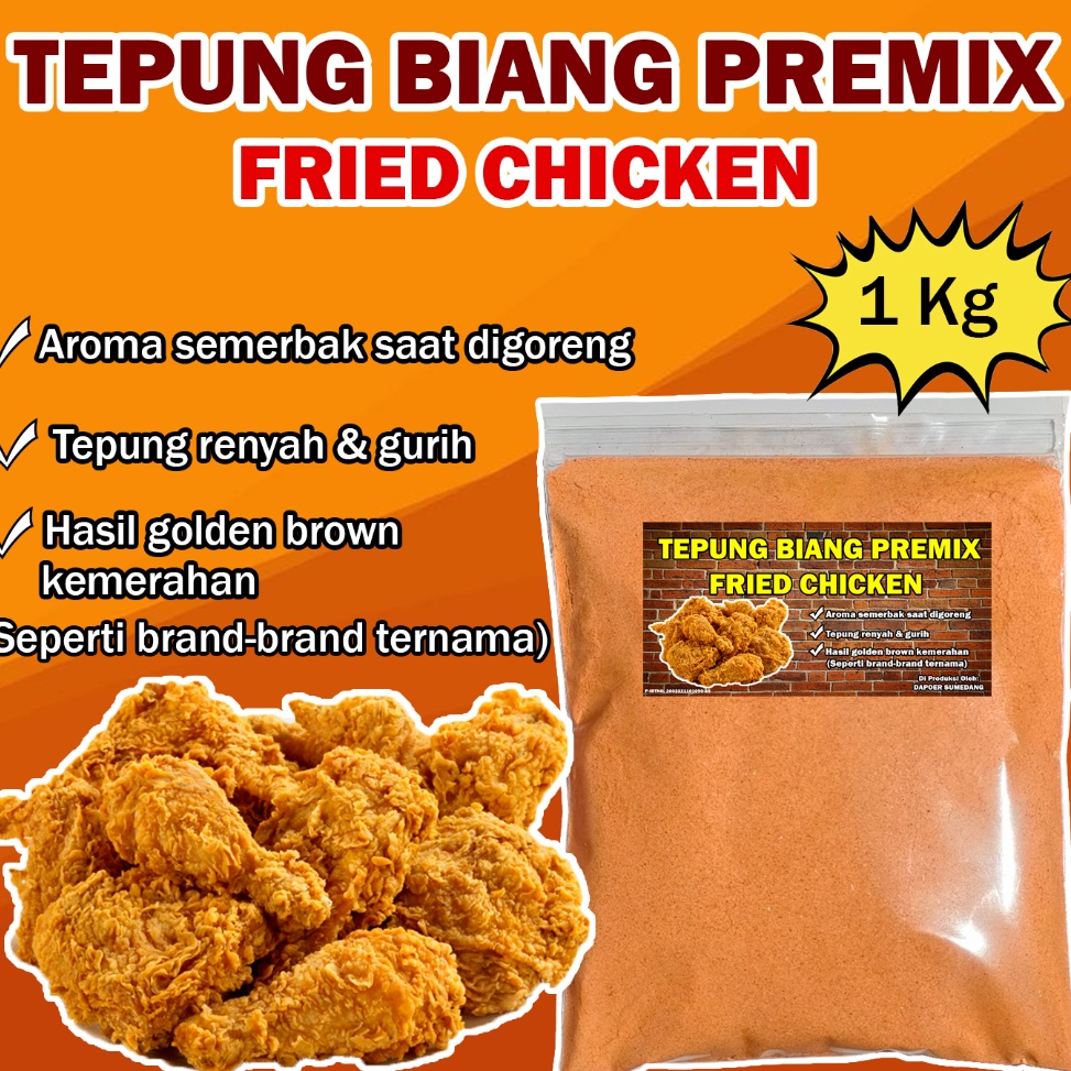 

[✳T59➤] TEPUNG BIANG FRIED CHICKEN/BUMBU INTI PREMIX AYAM GORENG/MARINASI 1KG Sale of Month