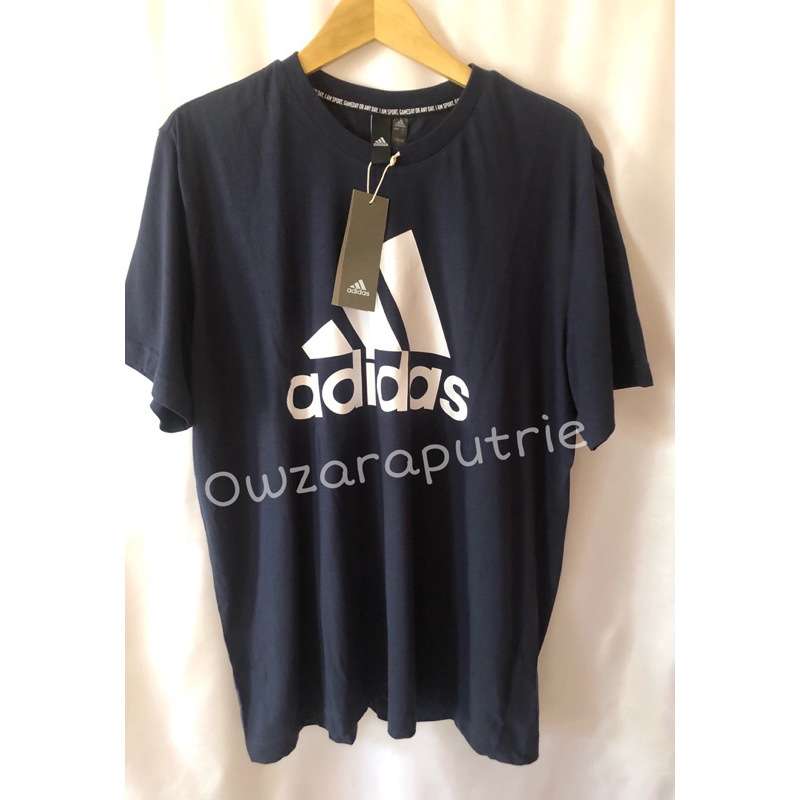 Kaos Adidas Navy 100% Original store jual rugi kaos olahraga casual branded cotton size Xl extra lar