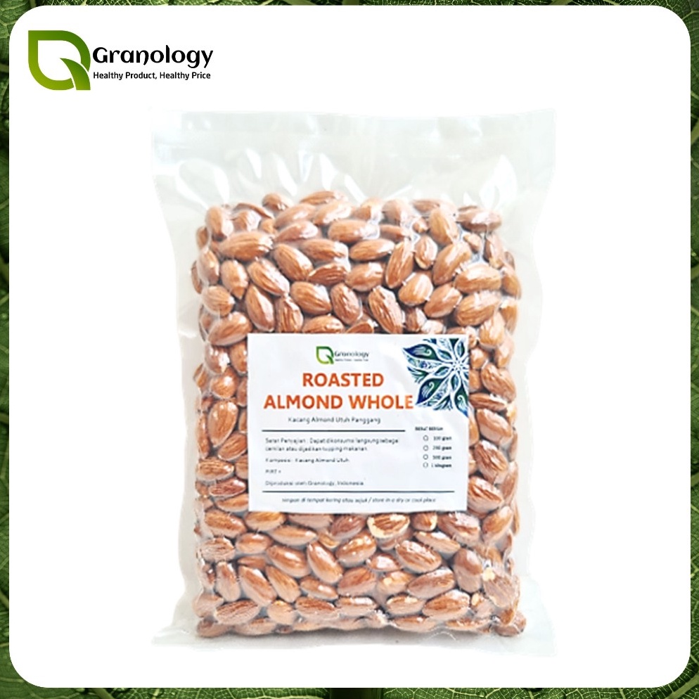 

[✩B31@] Roasted Almond Whole / Almond Utuh Oven (500 gram) by Granology MurrrMerrr