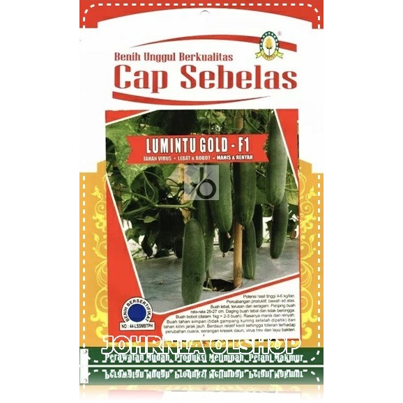 Johrnia 10 Benih Biji Timun LUMINTU GOLD F1