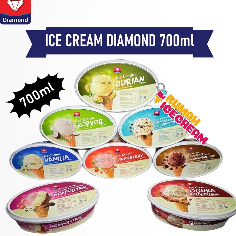 

SYHF9262 TERMURAH Ice Cream/ Es Krim Diamond 700ml
