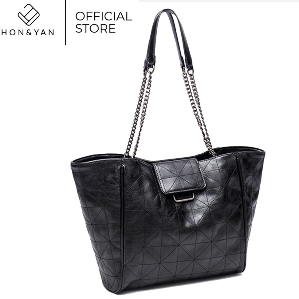 Trend Terbaru.. HONYAN Tas Tote bag Wanita Import Magnet Lock Shoulde el Terbaru - Adele Tote Bag