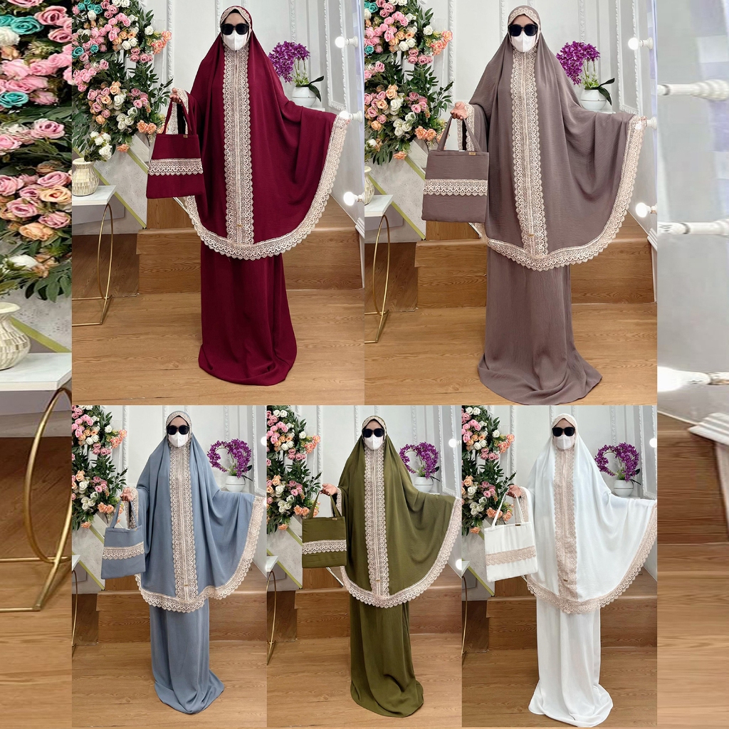 BISA COD Mukena Dewasa Kode 142 Bahan Kringkel Premium By Ory AjeZas Collection