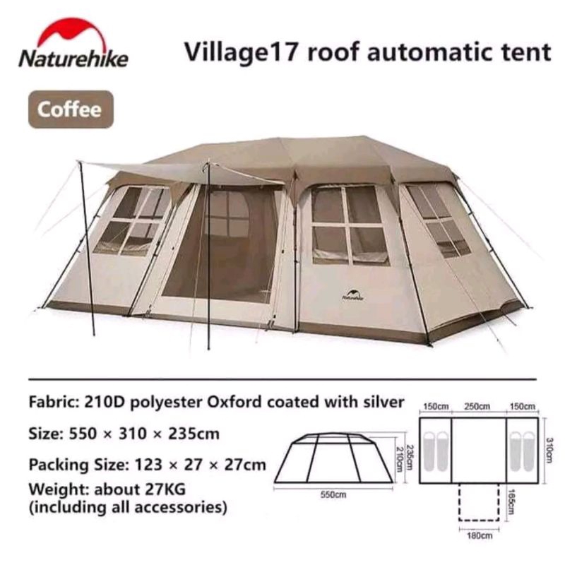 05 footprint tenda naturhike V17 model kolam bahan korea import asli