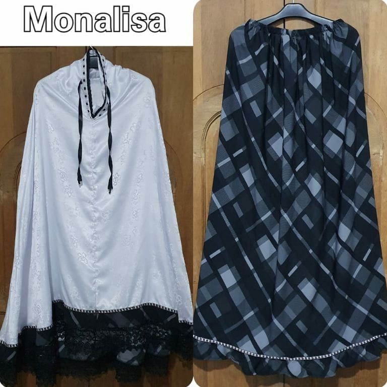 Best Seller.. Mukena Santri / Mukena Mutiara Monalisa Renda Hitam Terbaru