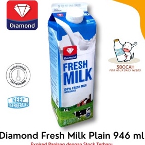 

ZPWK1350 Terlaku... PROMO TERMURAH! Diamond Fresh Milk PLAIN 946 ml - KEMASAN ULIR