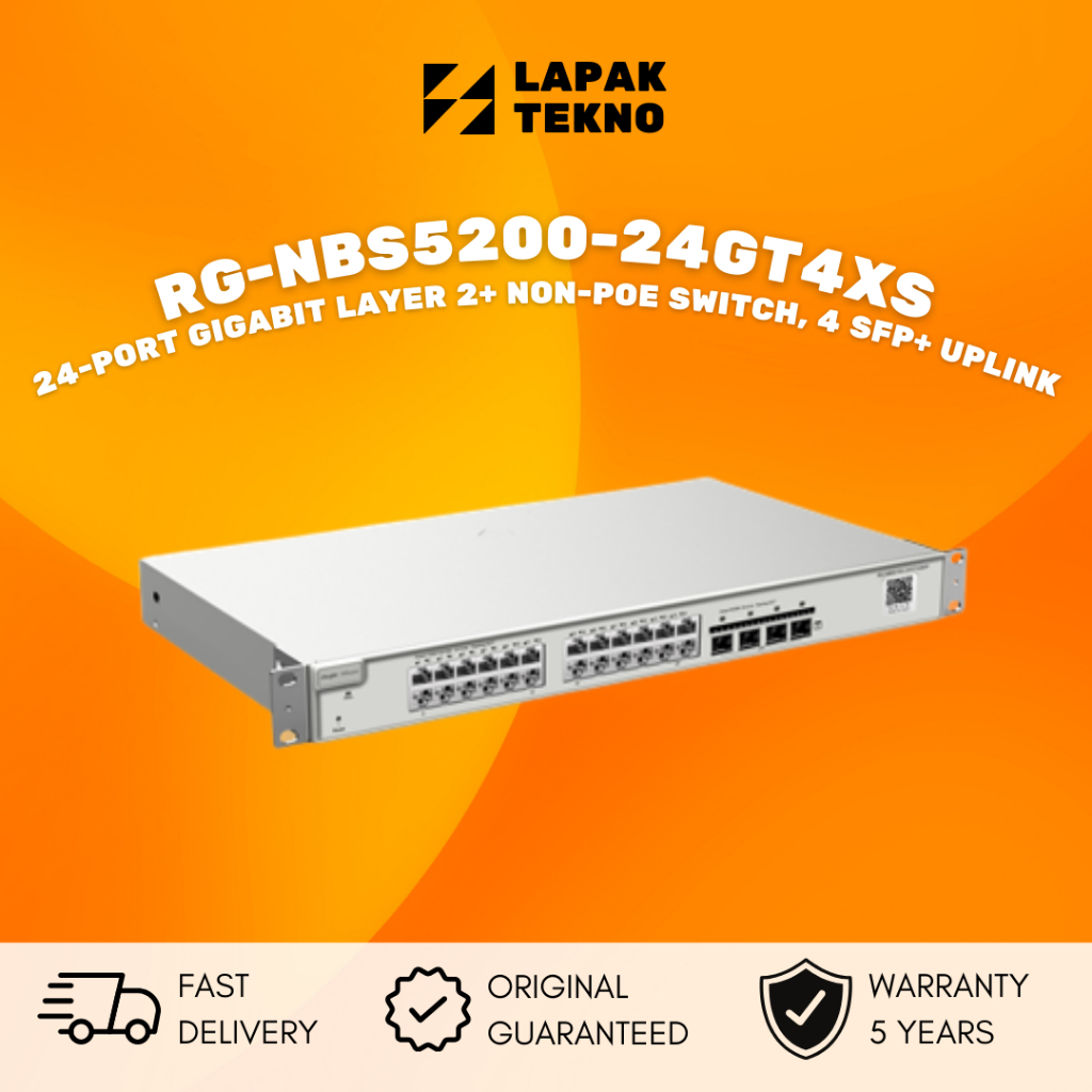 RG-NBS5200-24GT4XS Ruijie Reyee L2+ 24 Port 4 SFP+ Uplink Switch