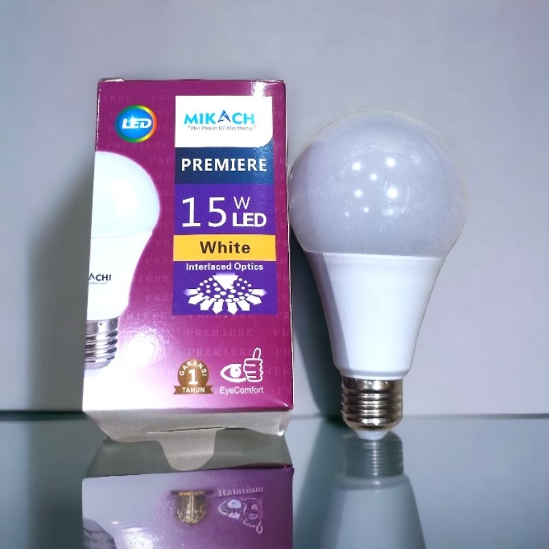 Lampu LED Mikachi 15 Watt / Lampu Bohlam LED Mikachi Garansi 1 tahun