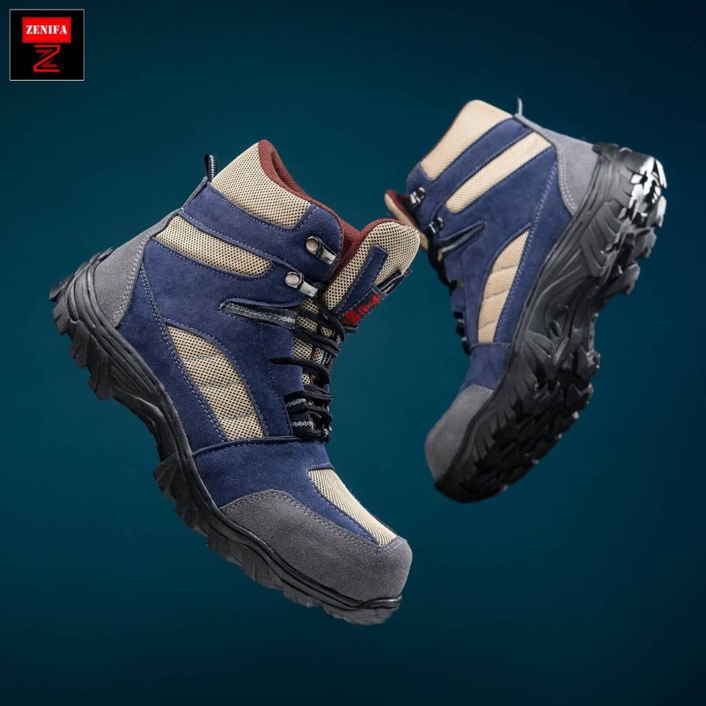 Sepatu Boots Safety Tinggi Original Zenifa Roadstar High Kerja Lapangan Outdoor Sefty Shoes Ujung Besi Pria Cowok