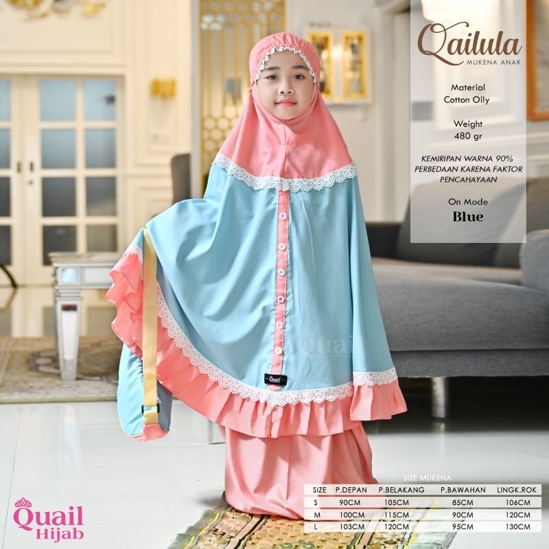 Qailula mukena anak Ori Quail hijab