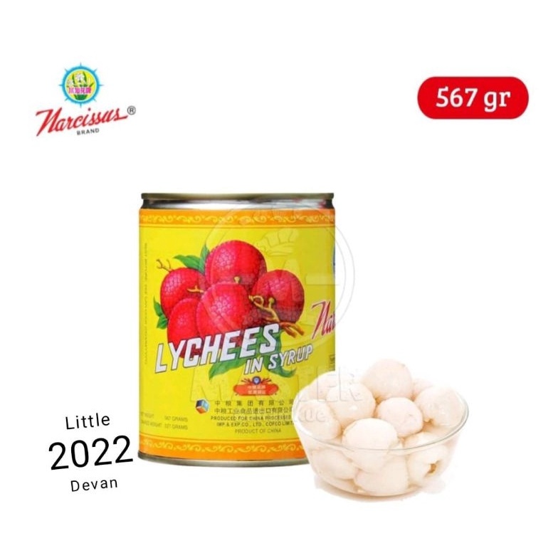 

[☏J79$] leci kaleng / lychees in syrup narcissus FYF 567 gr MurMer