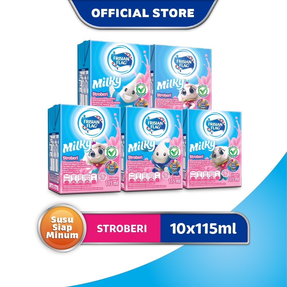 

Susu Frisian Flag Milky Stroberi 690 ml (6 pcs @115 ml)