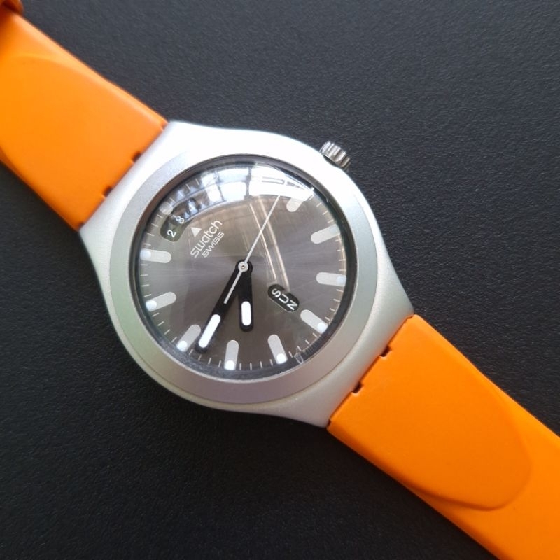 Swatch Irony Alumunium Big Extrados YGS7013 Preloved Authentic