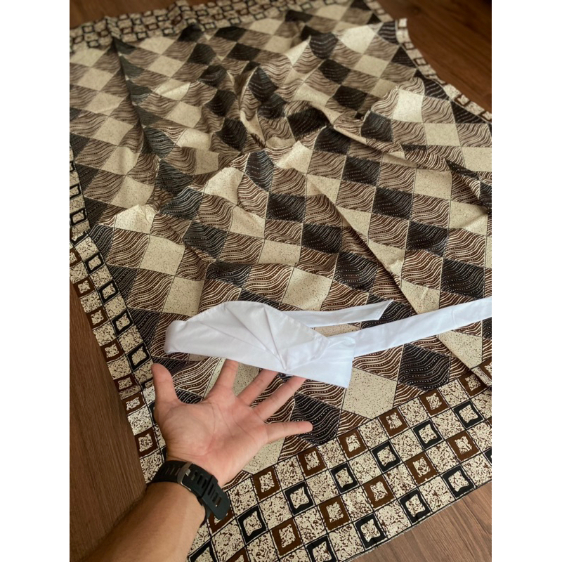 Paket Saput Batik + Udeng Putih