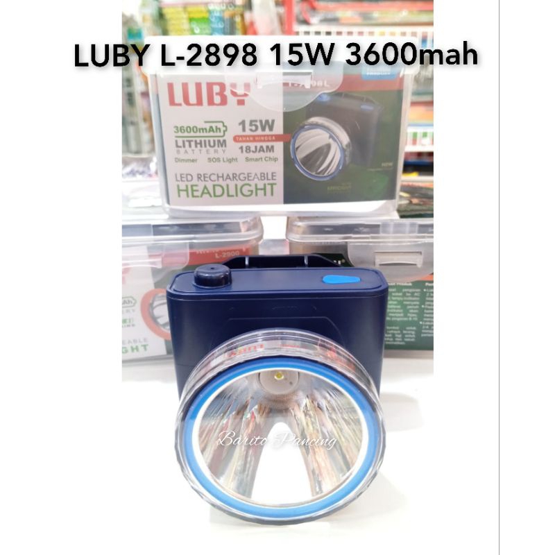 NEW Senter Kepala LUBY L-2898 15w 3600mah