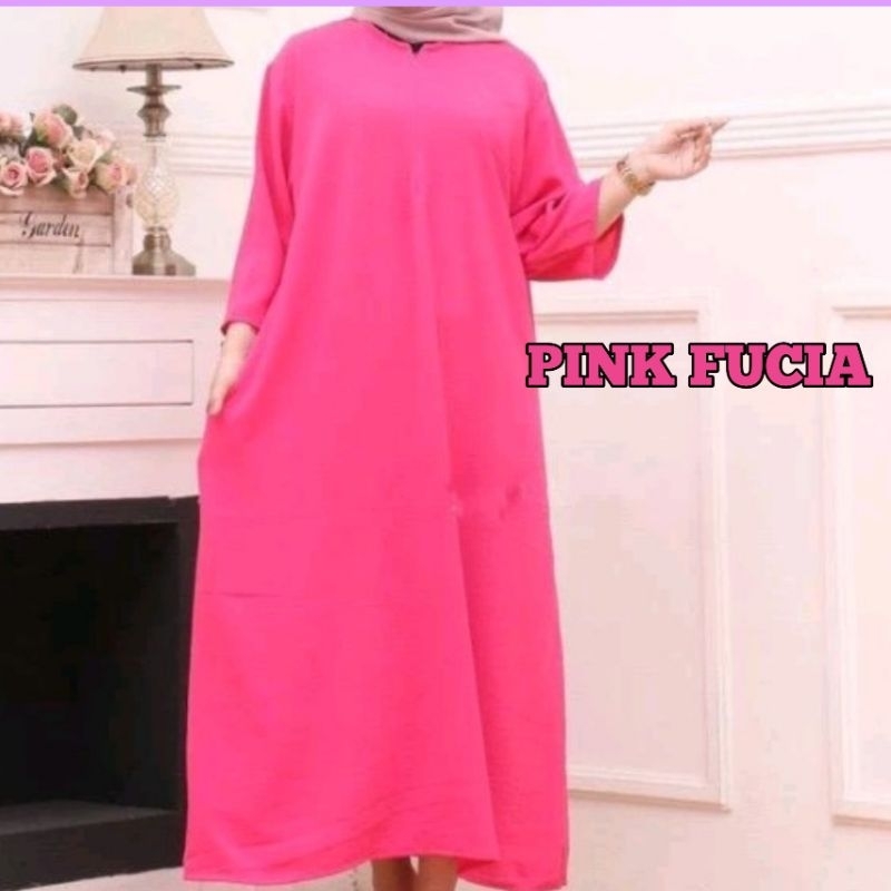 VALUE PACK GAMIS DASTER ANAK PEREMPUAN 3-10TAHUN CRINGKLE DASTER ANAK PEREMPUAN POLOS HITAM PUTIH