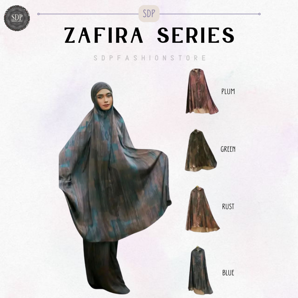 Mukena Travel Zafira & Zunaira Premium Series  2 in 1 Mukena + Sajadah
