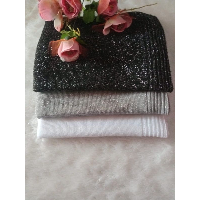 pasmina gliter rajut/pasmina rajut pengantin/pasmina tebal/semi premium tebal