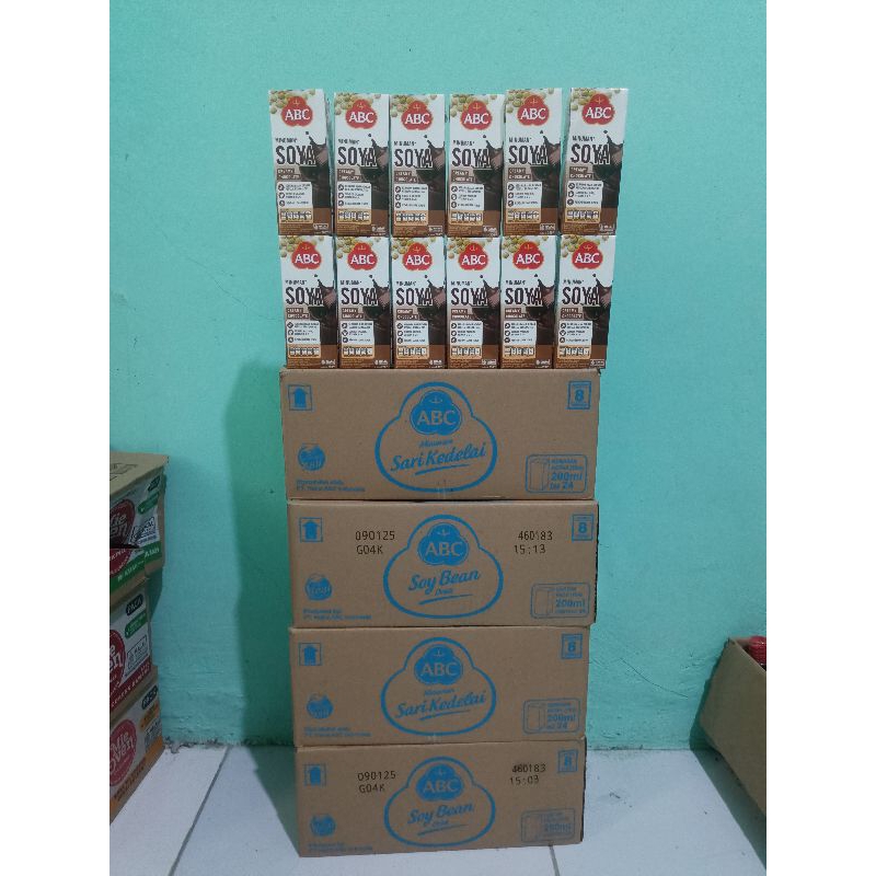 

1 KARTON ABC SUSU SOYA COKLAT ISI 24PCS UKURAN 200 ML