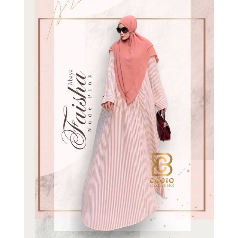 ABAYA FAISHA BUGIO |GAMIS STRIPE KATUN