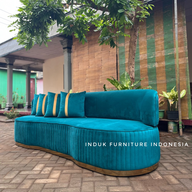 SOFA PEANUT BLUDRU VELVET PREMIUM