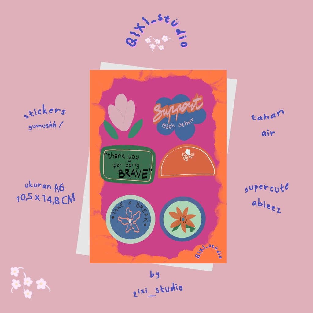 

QIXI Sticker Vynil Waterproof | Bisa custom design