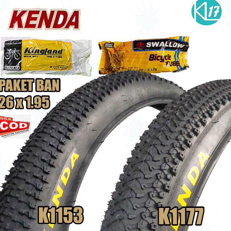 TERLARIS BAN LUAR 26 X 1.95 KENDA BAN LUAR SEPEDA 26 GUNUNG MTB TOURING CITY BIKE PAKET HEMAT BAN LU