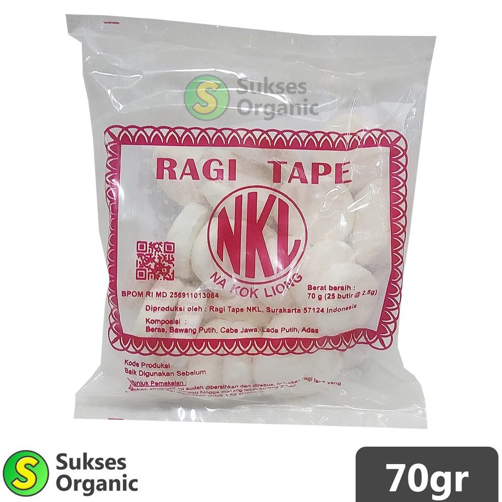 

[✢Y13>] Ragi Tape NKL 25 Butir 70gr Na Kok Liong [188]