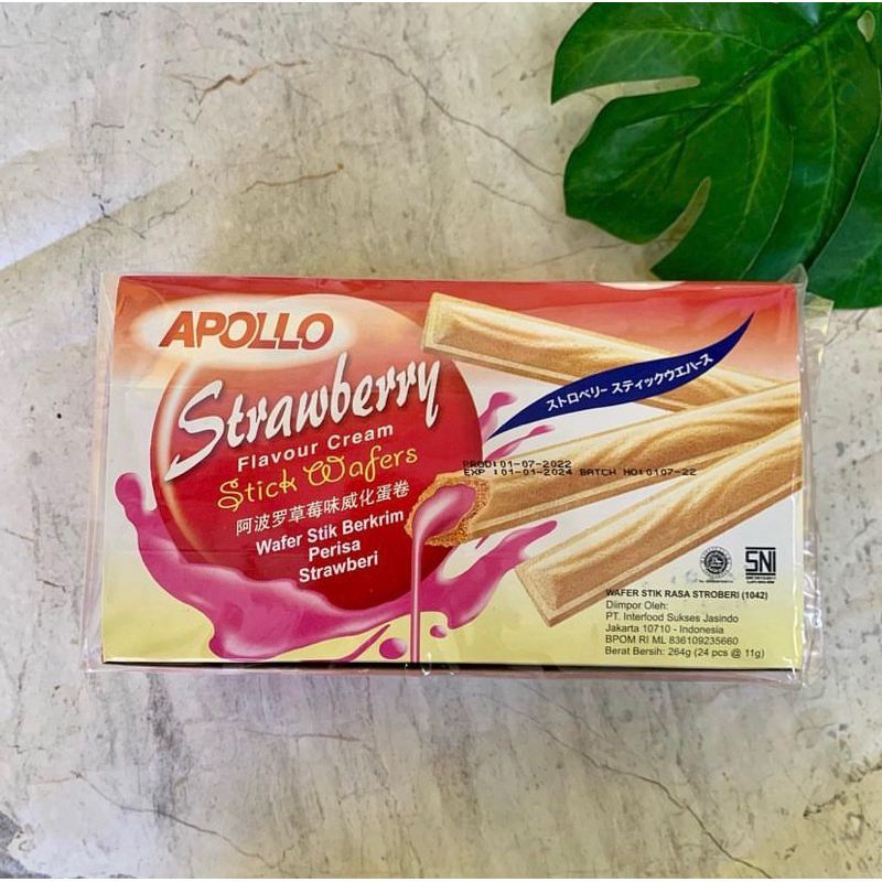 

Apollo Strawberry Stick Wafer 264gr [24pcs @11gr]