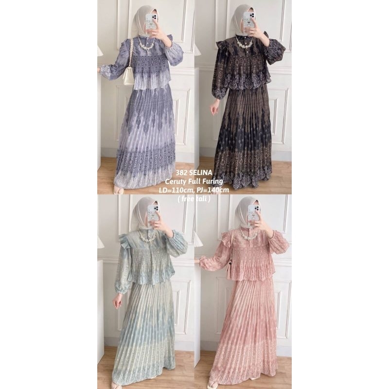gamis ceruty plisket