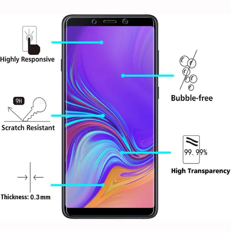 Tempered Glass Blue Light Anti Radasi Samsung A5 2017 / A5 2018 / A6+ 2018 / A7 2018 / A8 2018 / A8+