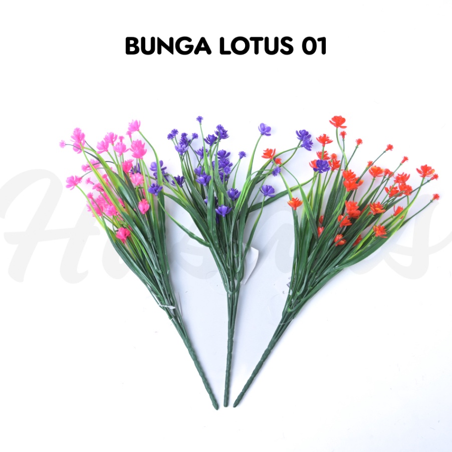 MODEL LWC879 Bunga Lotus Artificial / Bunga Lotus Palsu / Bunga Lotus Plastik / Bunga Hias Dekorasi 