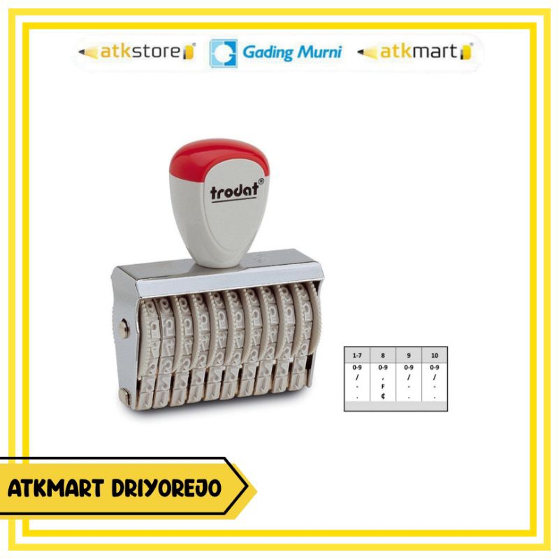 

TRODAT STEMPEL ANGKA 10DIGIT 15410 4.0MM