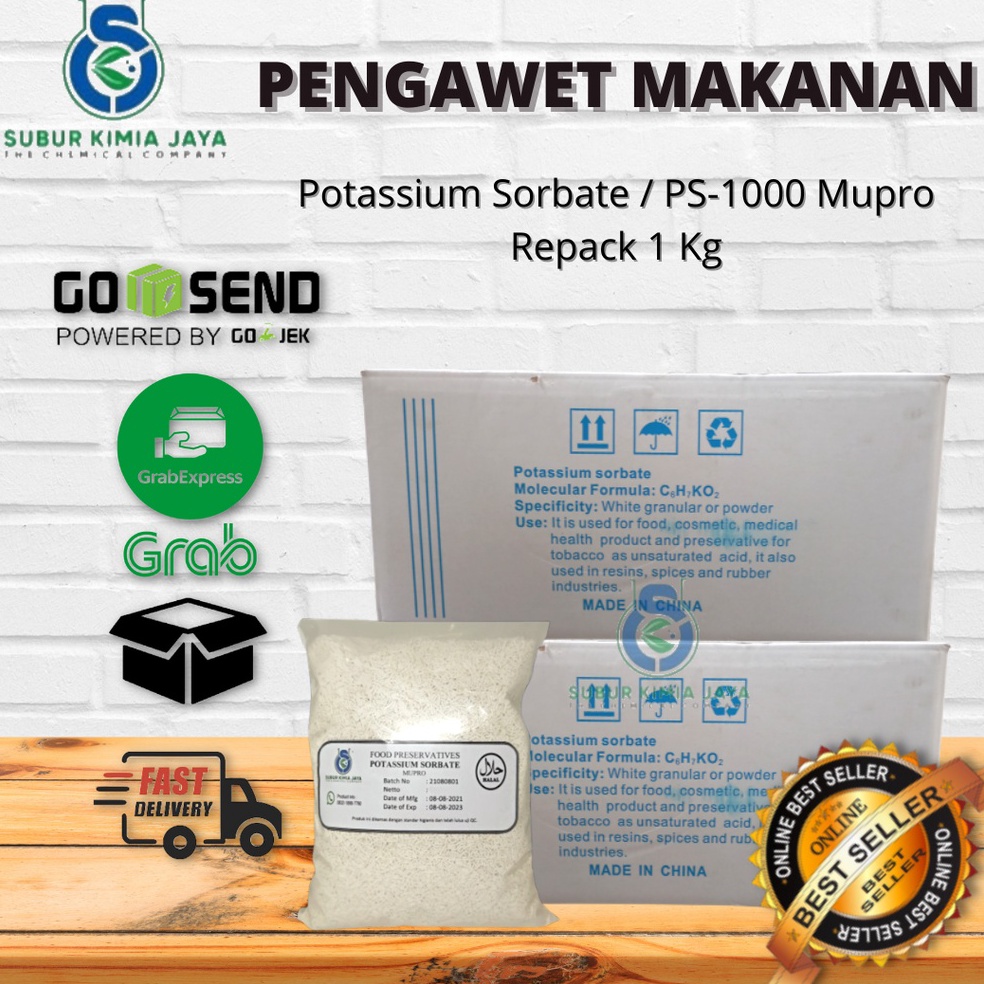 

Terl4ris Potassium Sorbate / Pengawet Makanan / Pengawet Minuman / Kalium Sorbate 1 Kg Cuci Gudang
