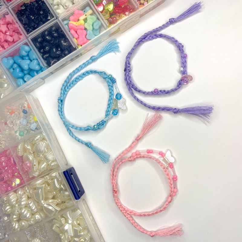 Gelang serut | Gelang serut benang | gelang serut benang lucu | Gelang serut benang manik | Gelang s