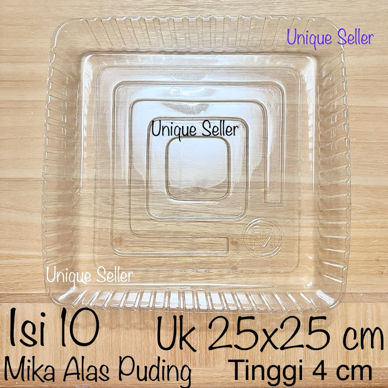 [Isi10] Mika Alas Puding KOTAK 25x25 cm / Mika Alas Tatakan Kue Puding Bolu KOTAK 25x25cm / Mika Wad